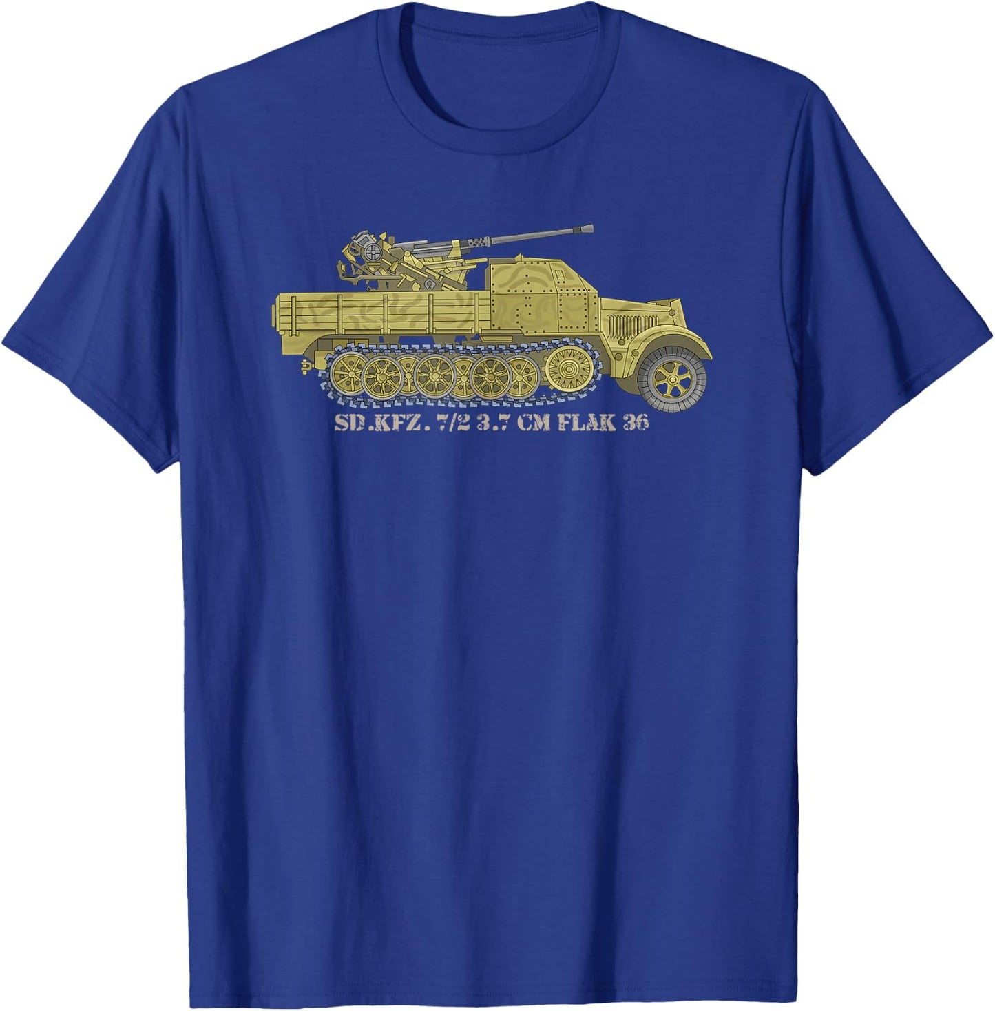 Sd.Kfz. 7/2 3.7 cm FlaK 36 German WW2 Anti-Aircraft Truck T-Shirt - T-Shirt | Royal