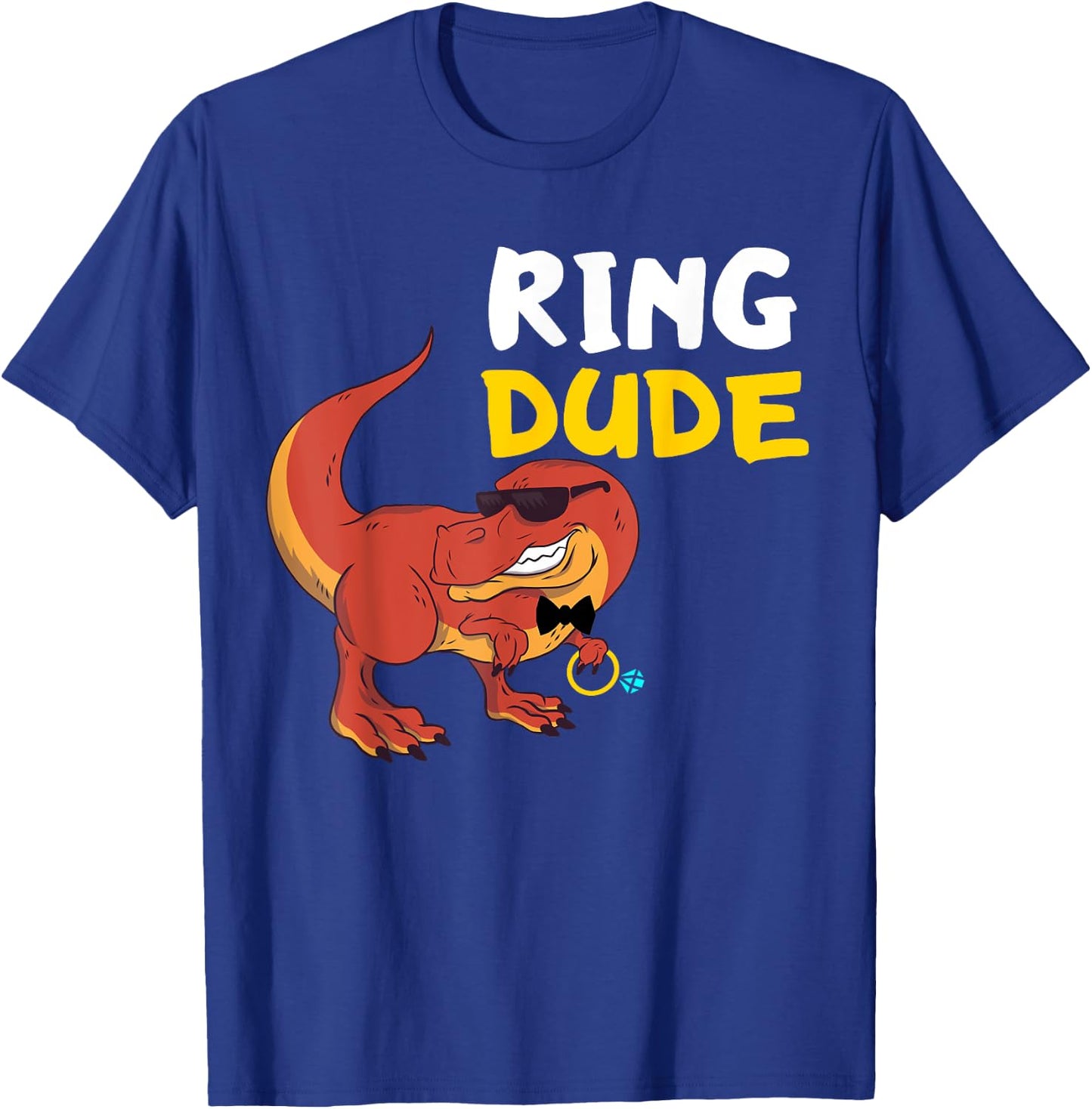 Ring Bearer Ring Dude Dino Wedding Party Wedding Party T-Shirt - T-Shirt | Royal