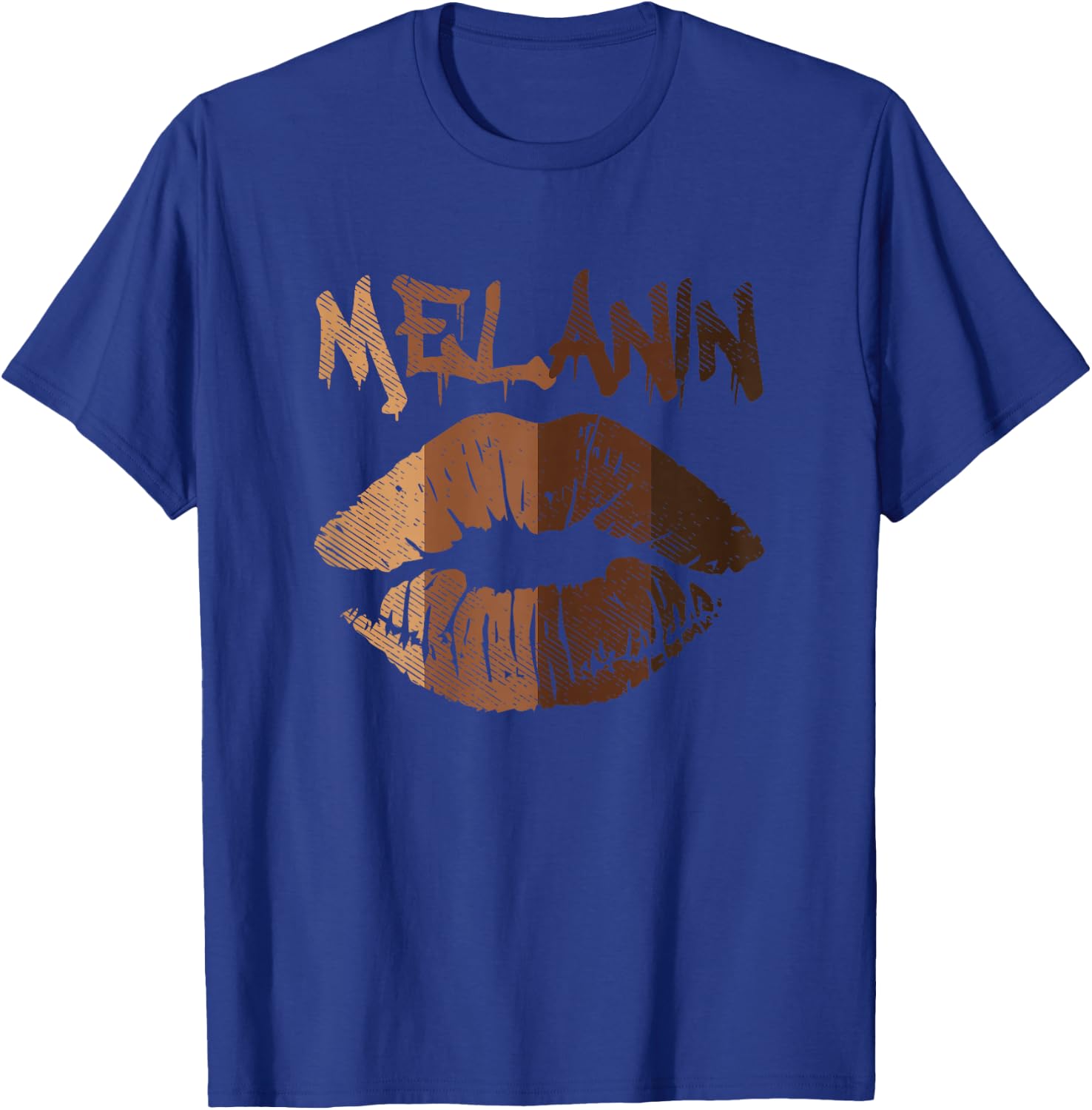 Melanin Lip Kiss BLM BHM Black History Afro Pride Women Gift T-Shirt - T-Shirt | Royal