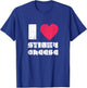 I love Stinky Cheese DIstressed T-Shirt - T-Shirt | Royal