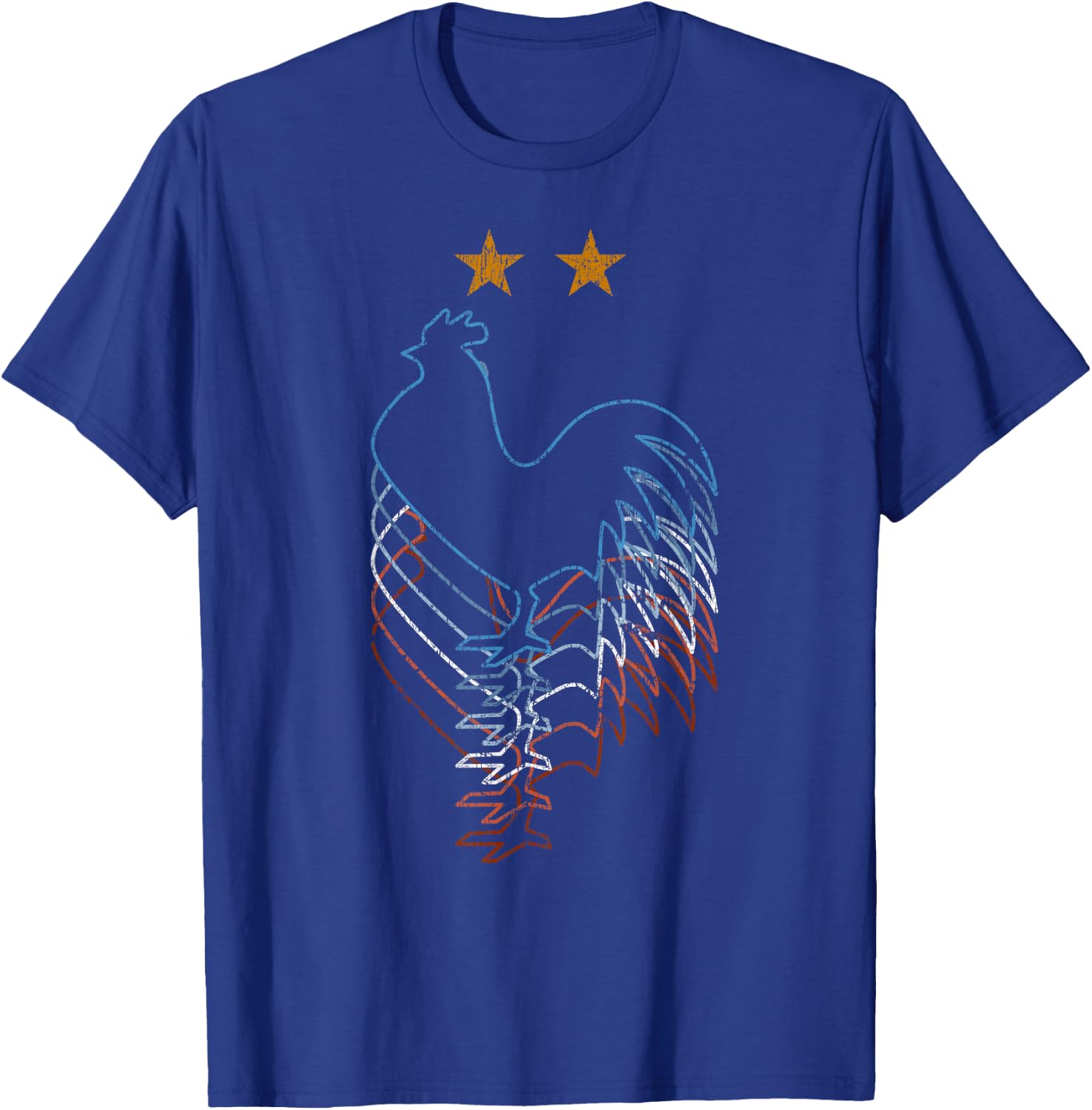 Retro France Soccer Shirt 2018 French Flag ALLEZ LES BLEUS T-Shirt - T-Shirt | Royal
