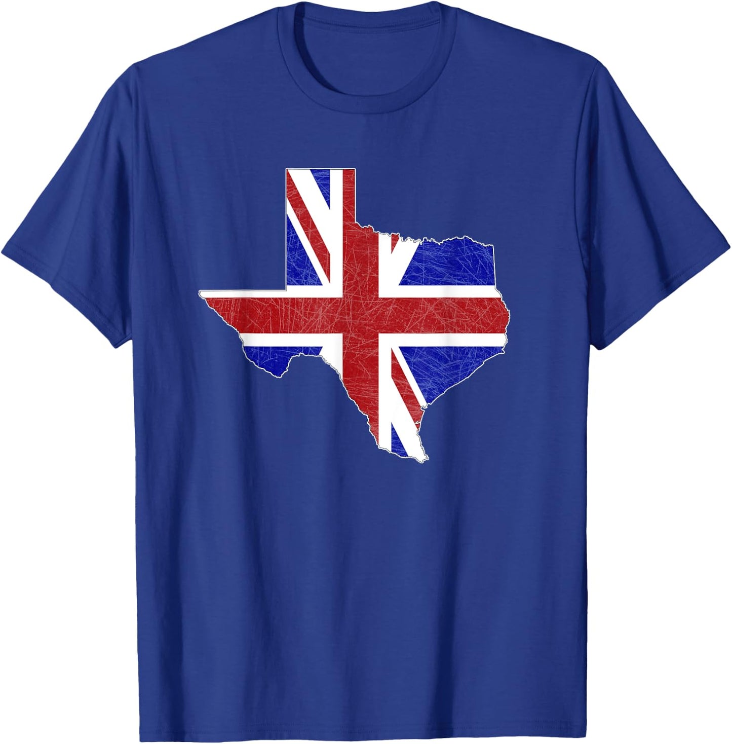British Texas - UK Union Jack Flag Texas State Shape Design T-Shirt - T-Shirt | Royal