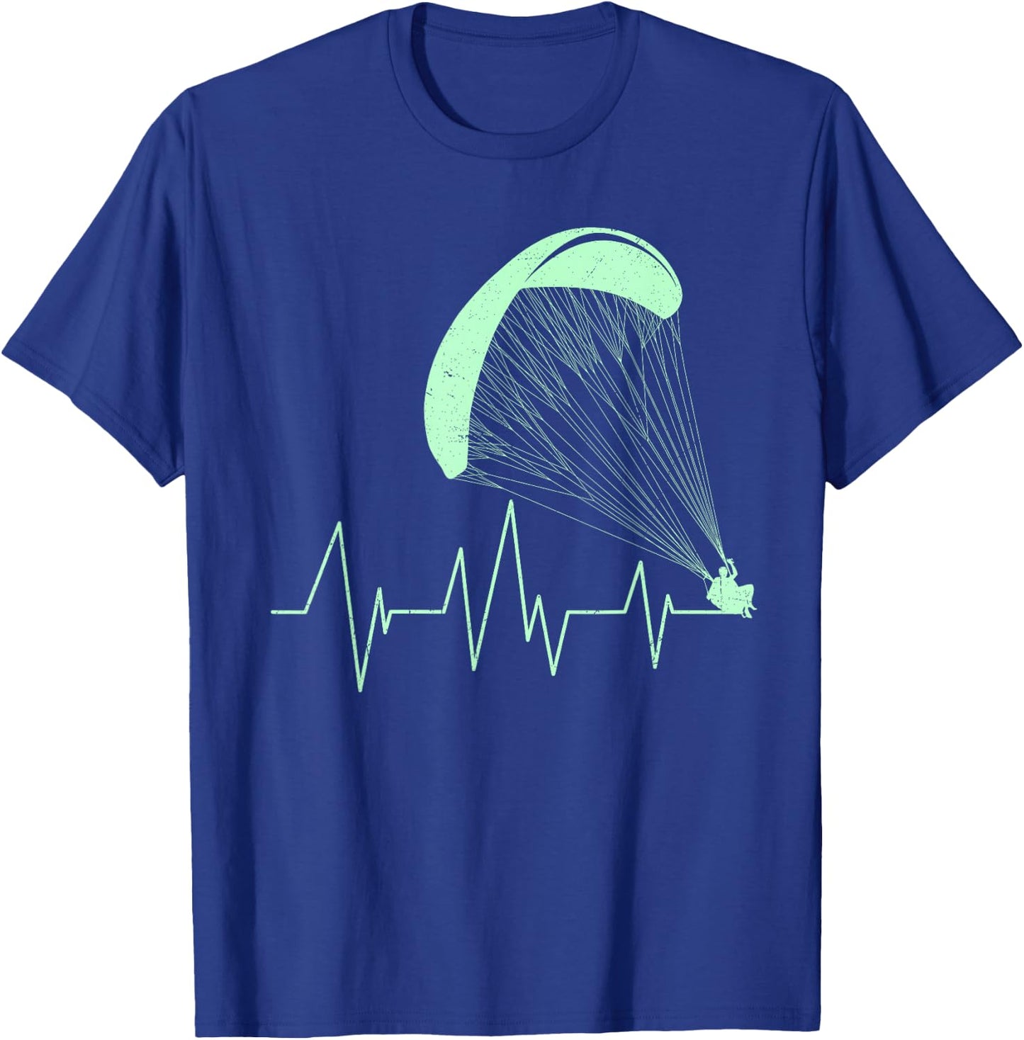 Paraglider Heartbeat Paraglider Heart Paraglider T-Shirt - T-Shirt | Royal