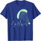 Paraglider Heartbeat Paraglider Heart Paraglider T-Shirt - T-Shirt | Royal