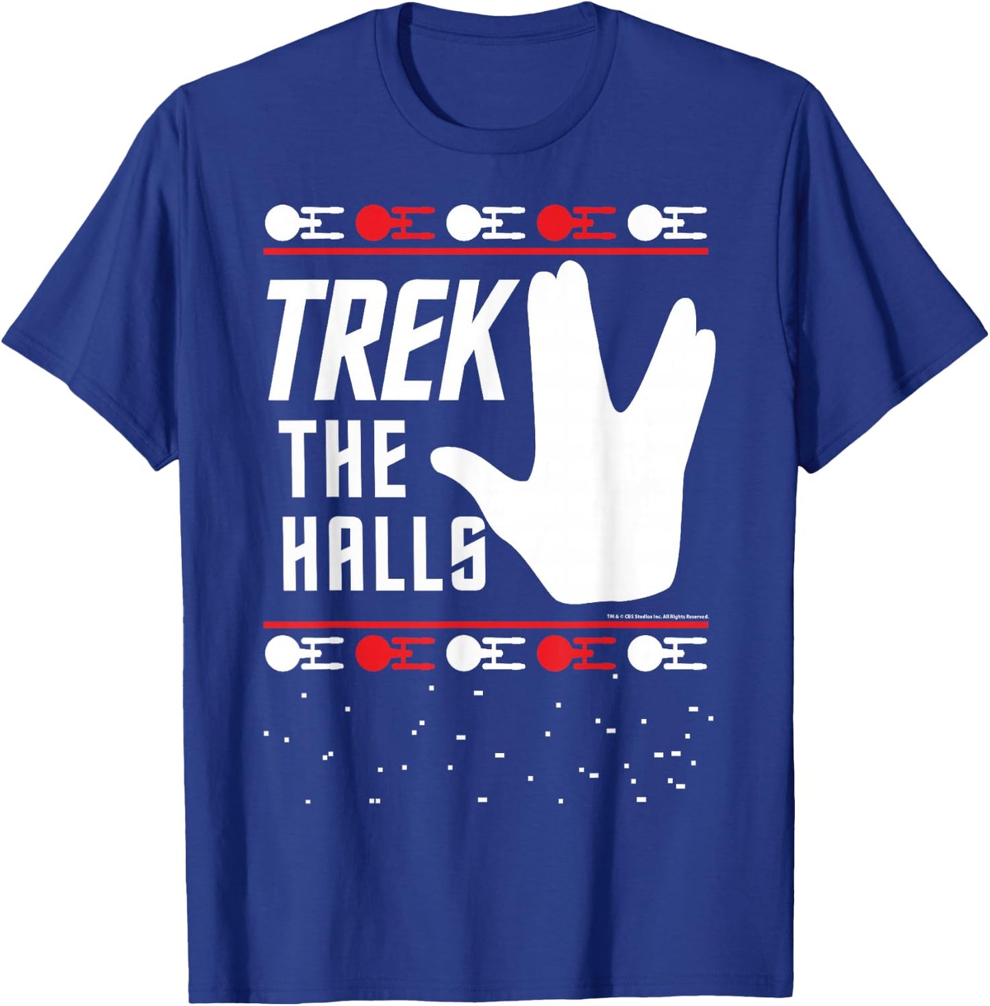 Star Trek Christmas Trek The Halls Sweater T-Shirt - T-Shirt | Royal