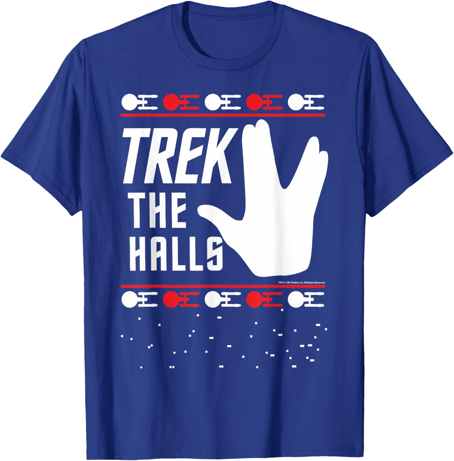 Star Trek Christmas Trek The Halls Sweater T-Shirt - T-Shirt | Royal