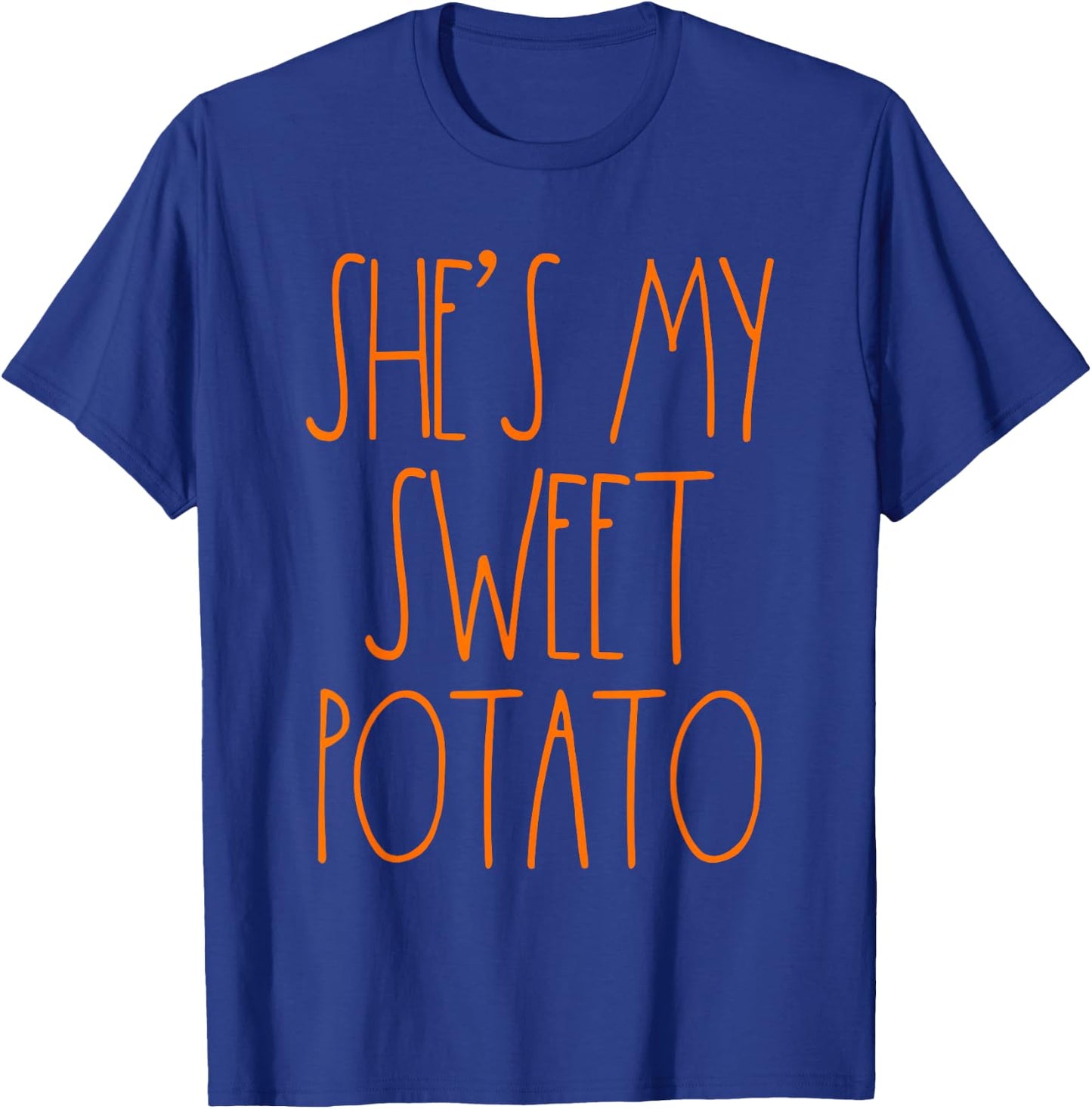Shes My Sweet Potato I Yam Set Thanksgiving Couple Shirts T-Shirt - T-Shirt | Royal