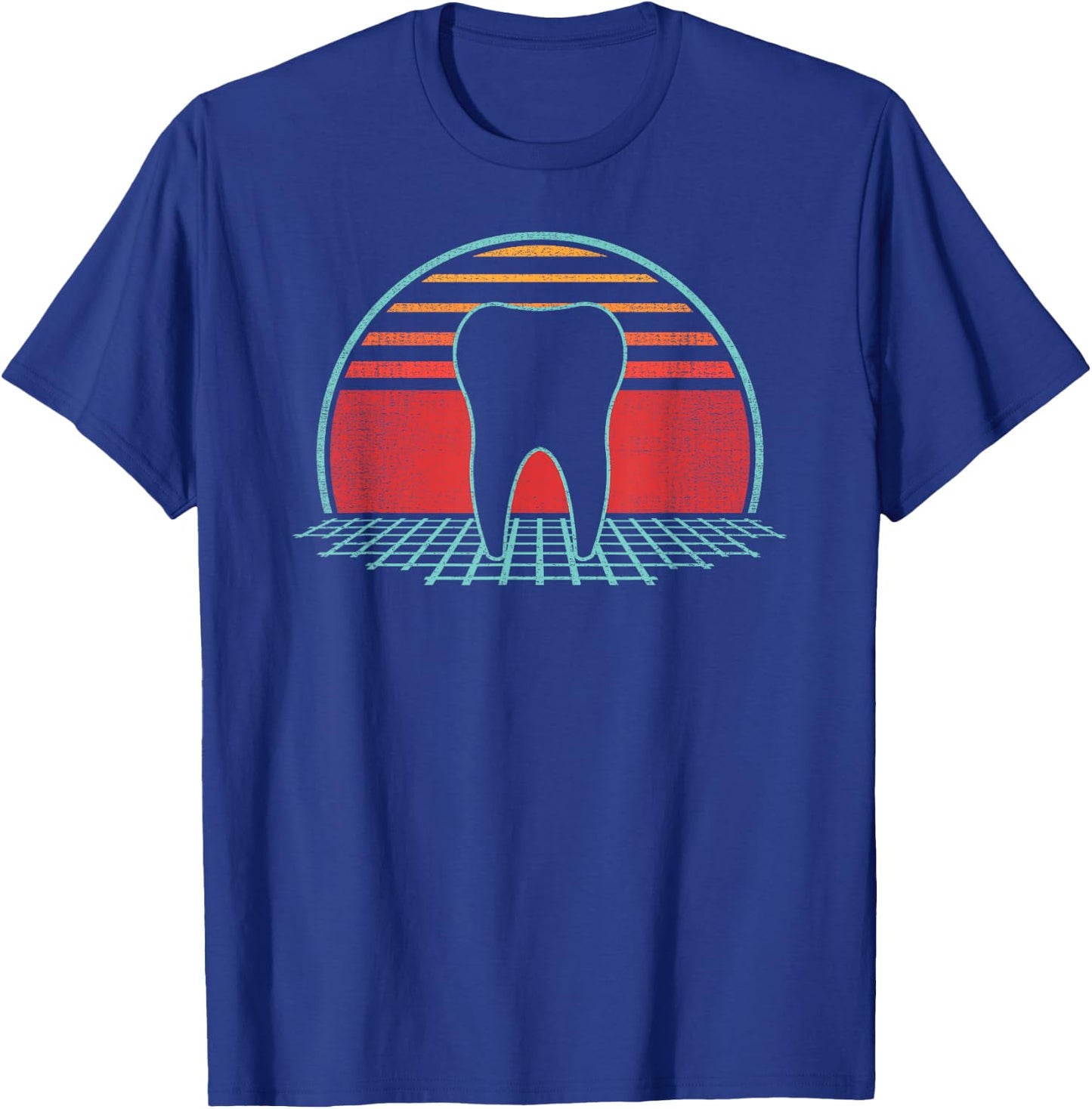 Dentist Retro Tooth Vintage 80s Style Gift T-Shirt - T-Shirt | Royal