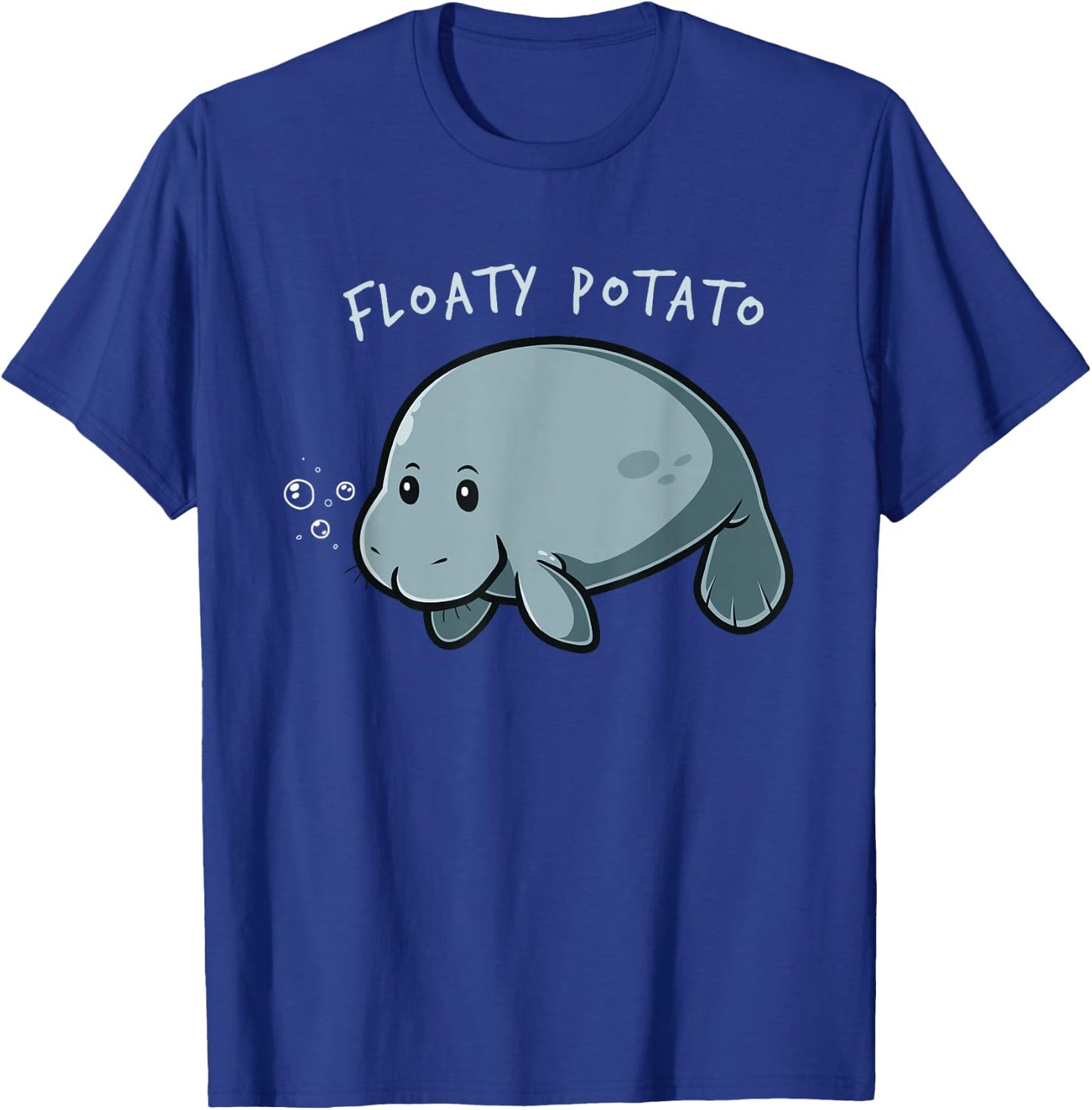 Flaoty Potato Manatee Funny Manati Manatee Chubby Mermaid T-Shirt - T-Shirt | Royal