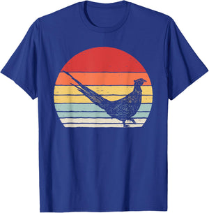 Vintage Retro Pheasant Bird T-Shirt - T-Shirt | Royal