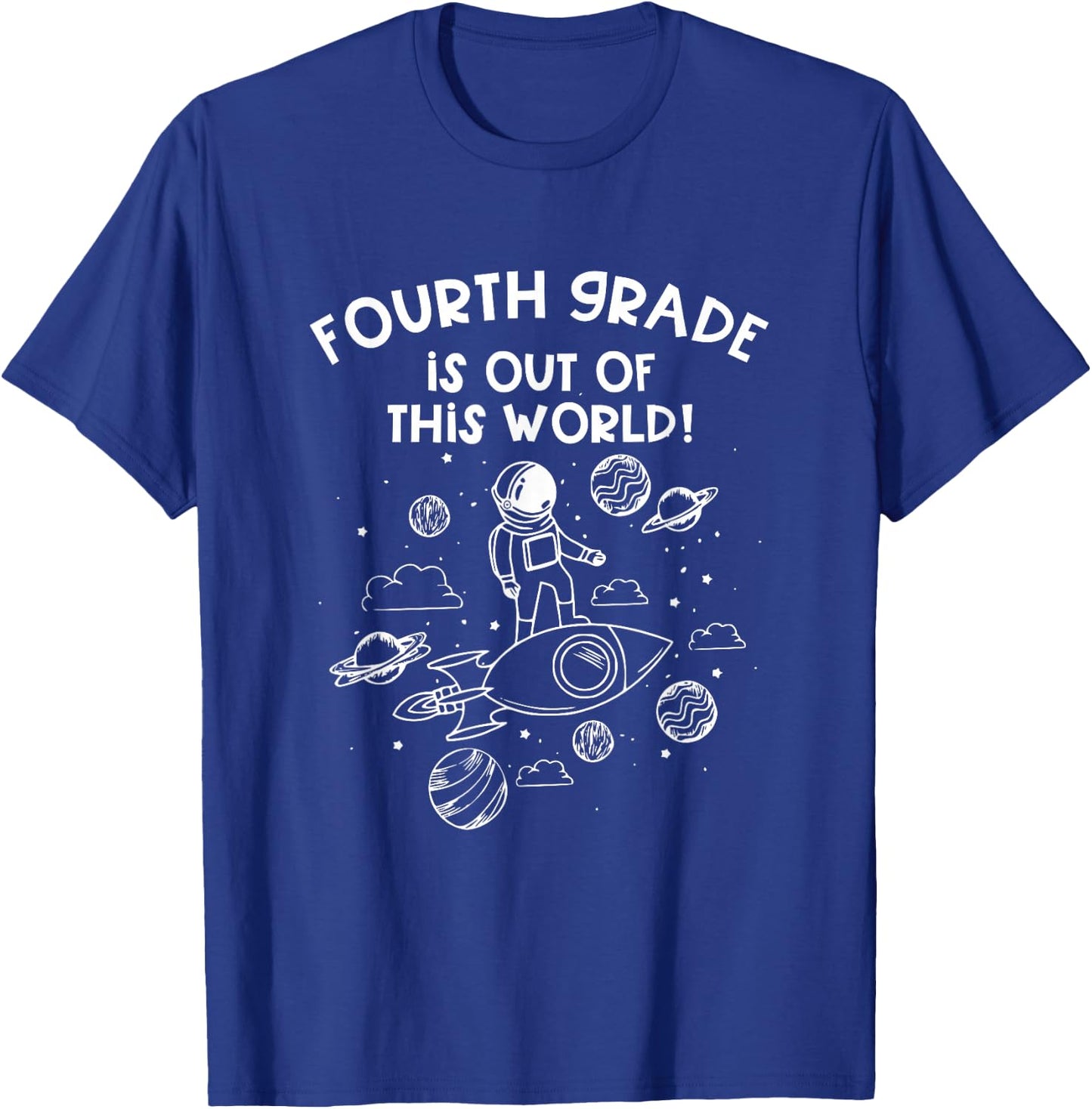 Fourth Grade Teacher First Day of School Team Space Galaxy T-Shirt - T-Shirt | Royal