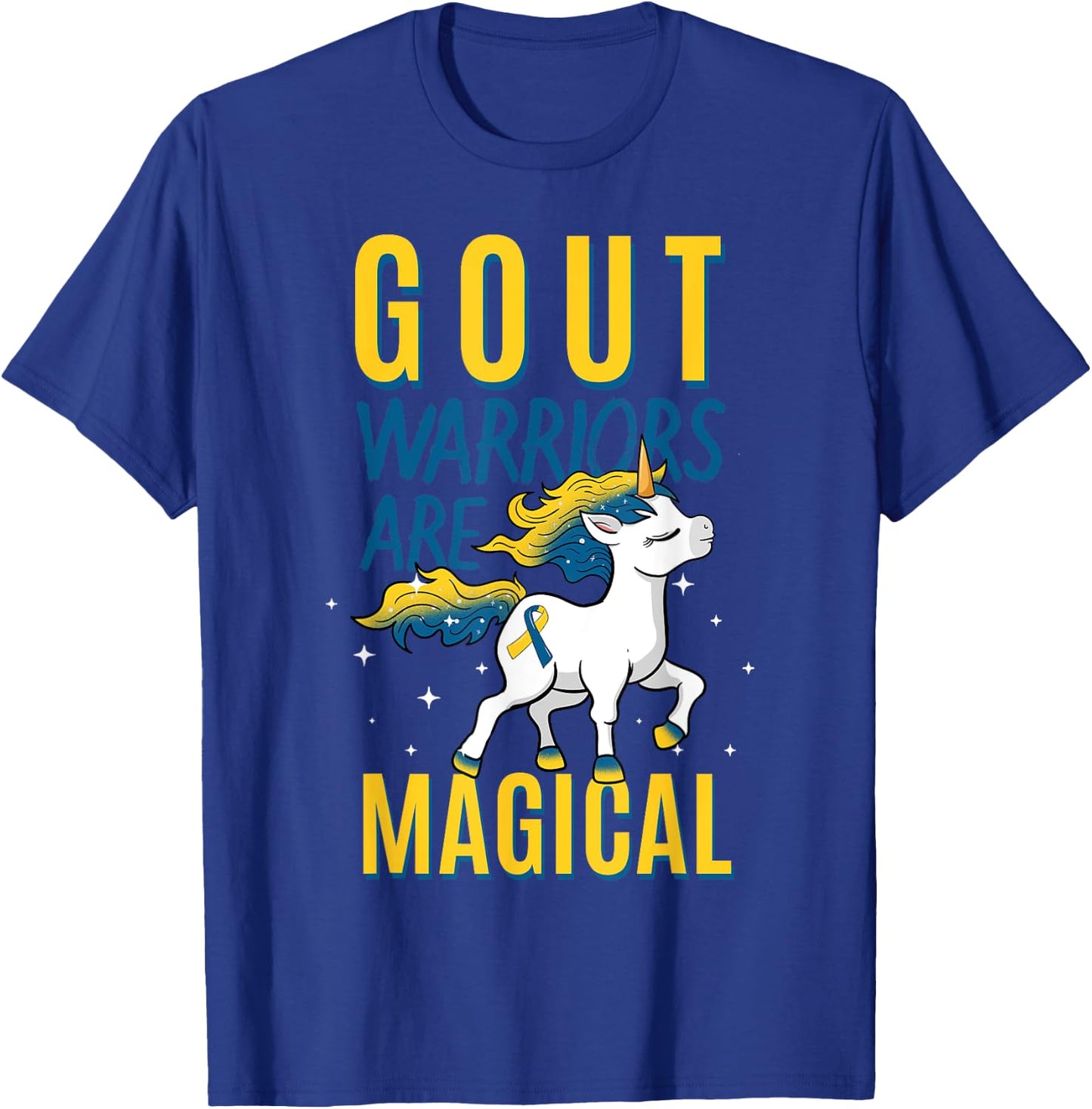 Gout Warrior Awareness Ribbon Warrior Arthritis Podagra T-Shirt - T-Shirt | Royal