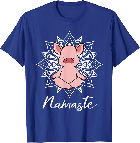 Pig yoga for a yoga workout fan T-Shirt - T-Shirt | Royal