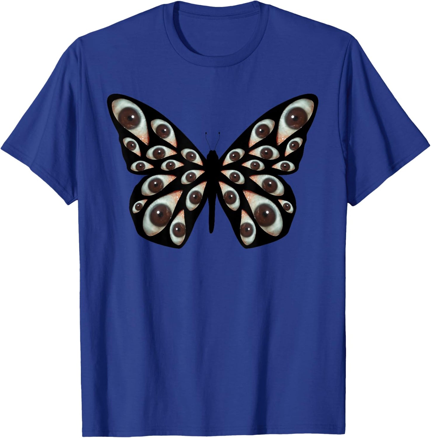 Weirdcore Aesthetic Black Butterfly Wings Eye Oddcore T-Shirt - T-Shirt | Royal