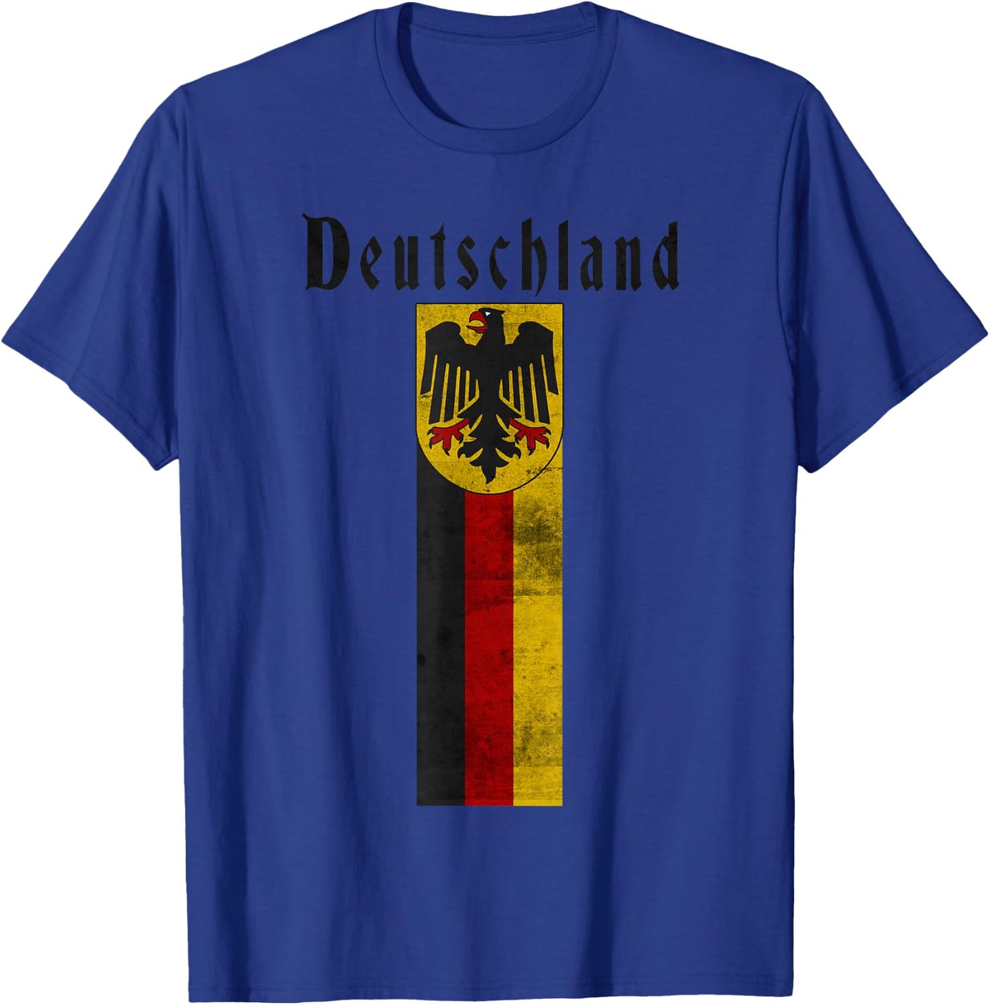Deutschland German Vintage Flag Banner Coat of Arms Eagle T-Shirt - T-Shirt | Royal