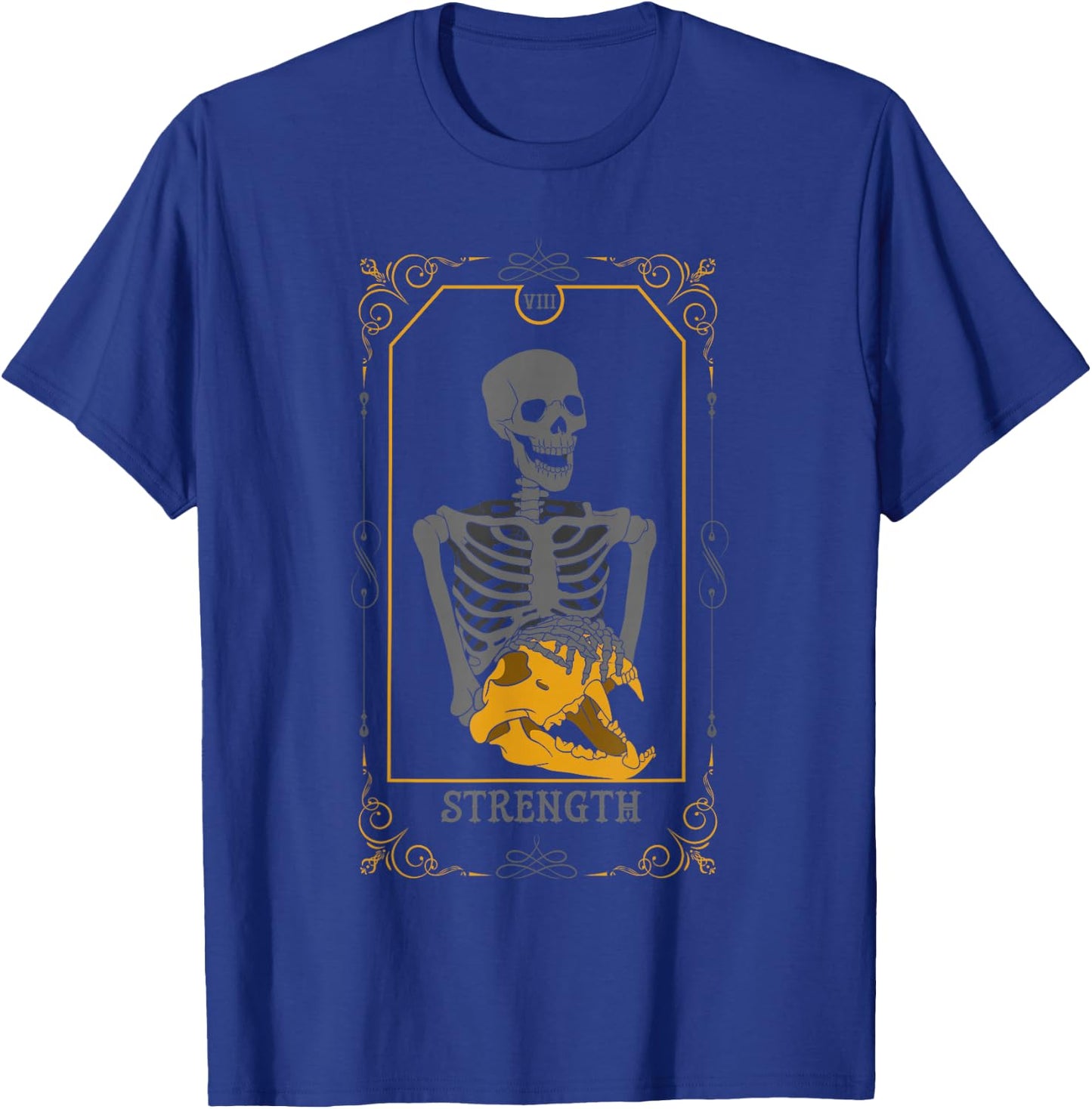 Strength Arcana Tarot Card Goth Skeleton Witchcraft T-Shirt - T-Shirt | Royal
