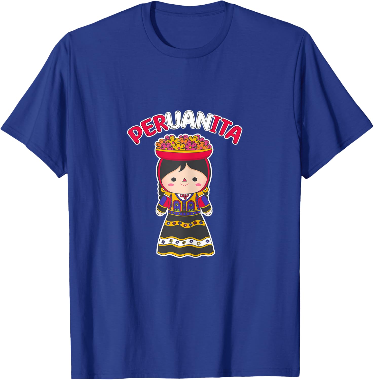 Peruanita. Cute Peruvian T-Shirt - T-Shirt | Royal