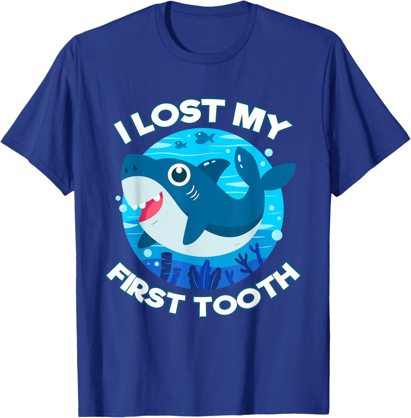 I Lost My First Tooth Wiggly Teeth Shark Smile Tooth Gifts T-Shirt - T-Shirt | Royal