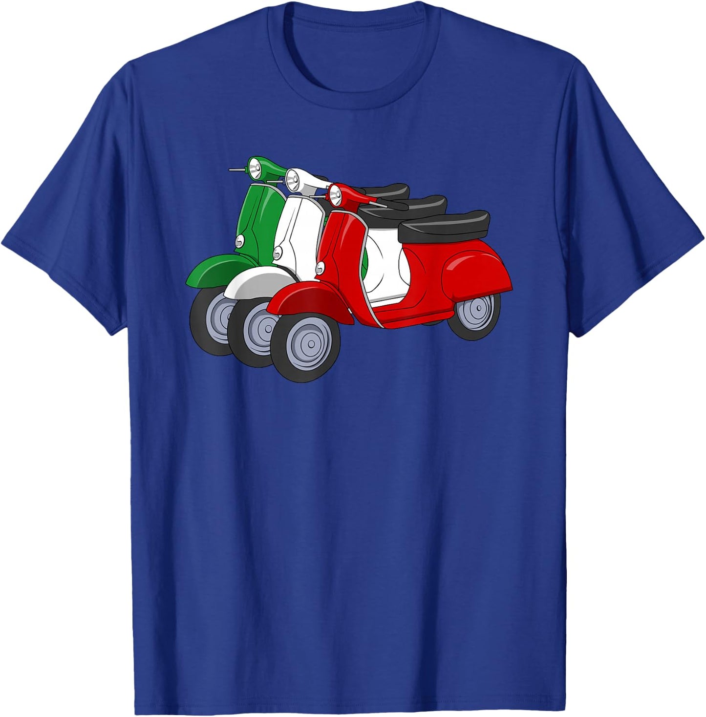 Italy Scooter Moped Flag Italian Flag T-Shirt - T-Shirt | Royal