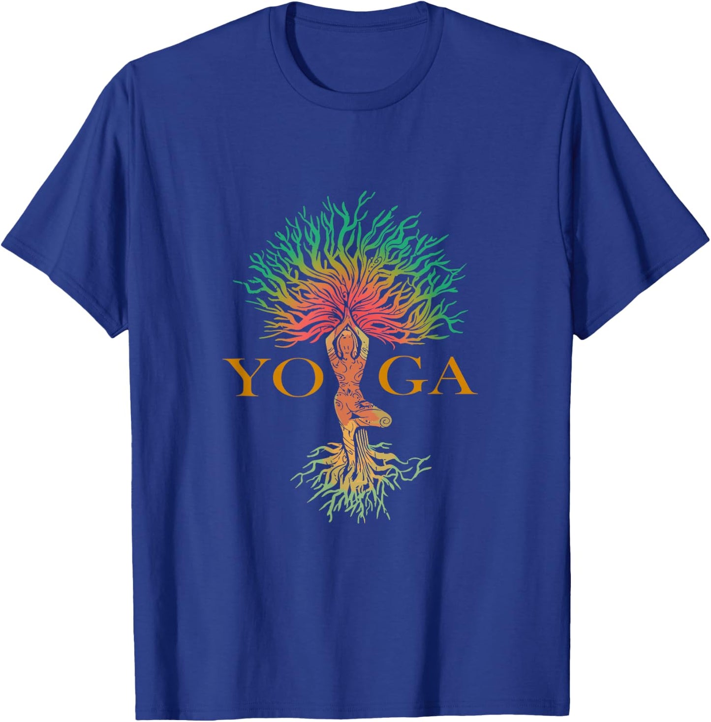 Tree of Life with Woman Yoga Chakra Haka Yoga T-Shirt - T-Shirt | Royal