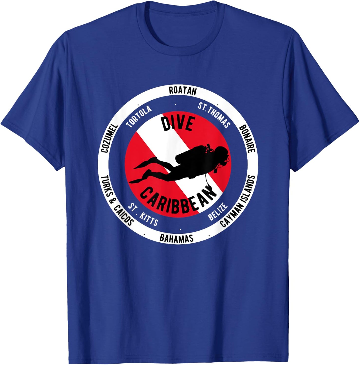 Scuba Dive Caribbean T-Shirt - T-Shirt | Royal