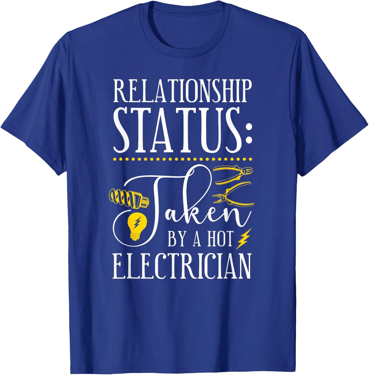 I Love My Electrician Wife Girlfriend T-Shirt - T-Shirt | Royal