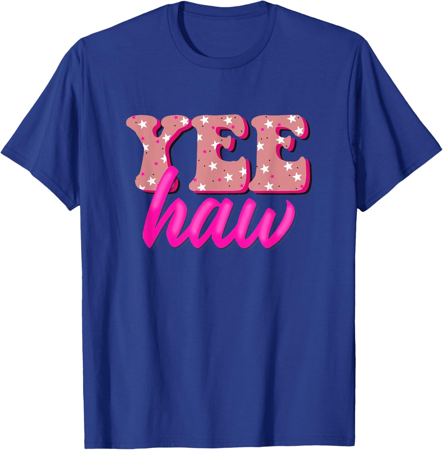Retro Yee Haw Howdy Rodeo Western Country Southern Cowgirl T-Shirt - T-Shirt | Royal