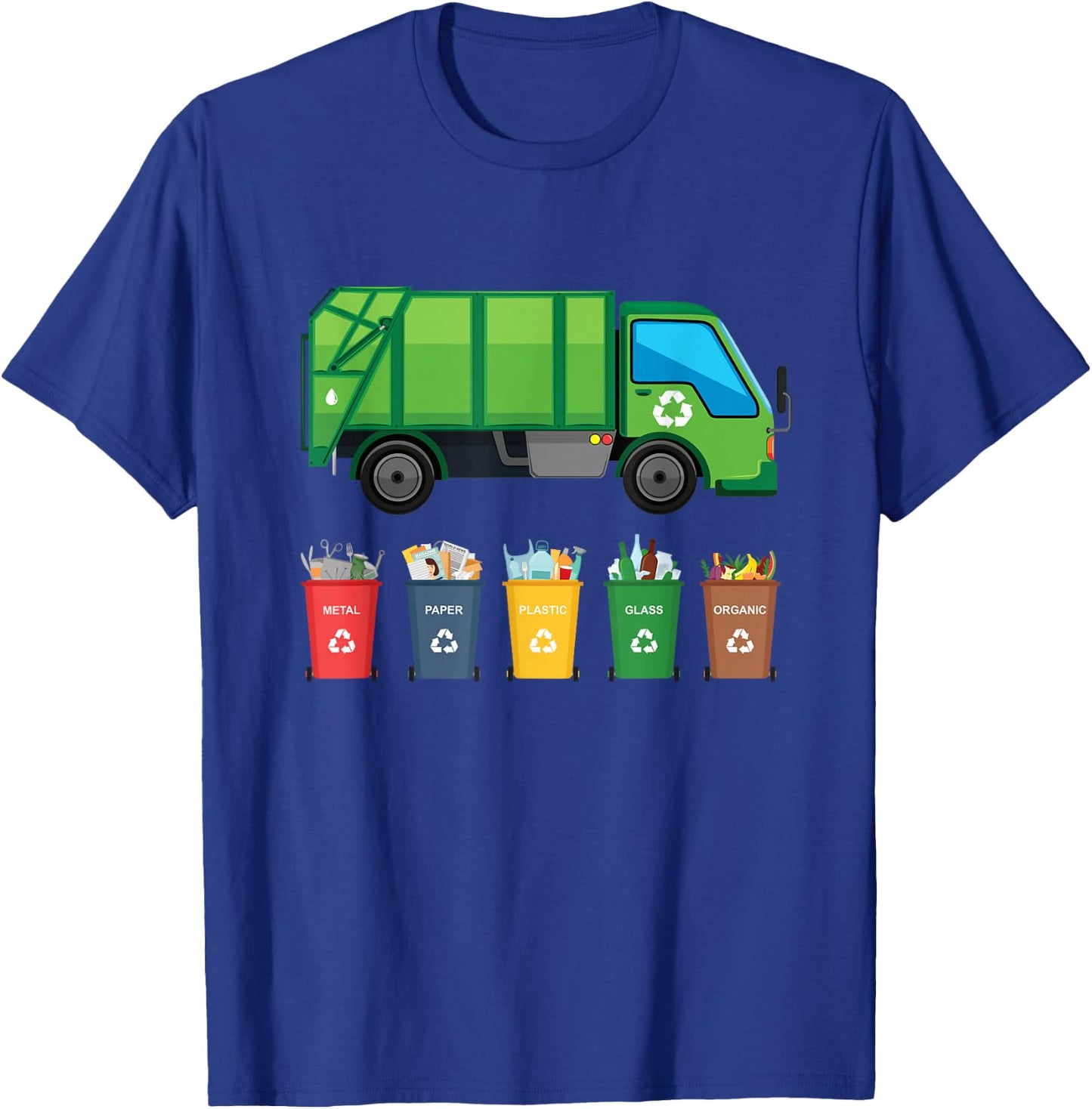 Recycling Trash Kids Garbage Truck T-Shirt - T-Shirt | Royal