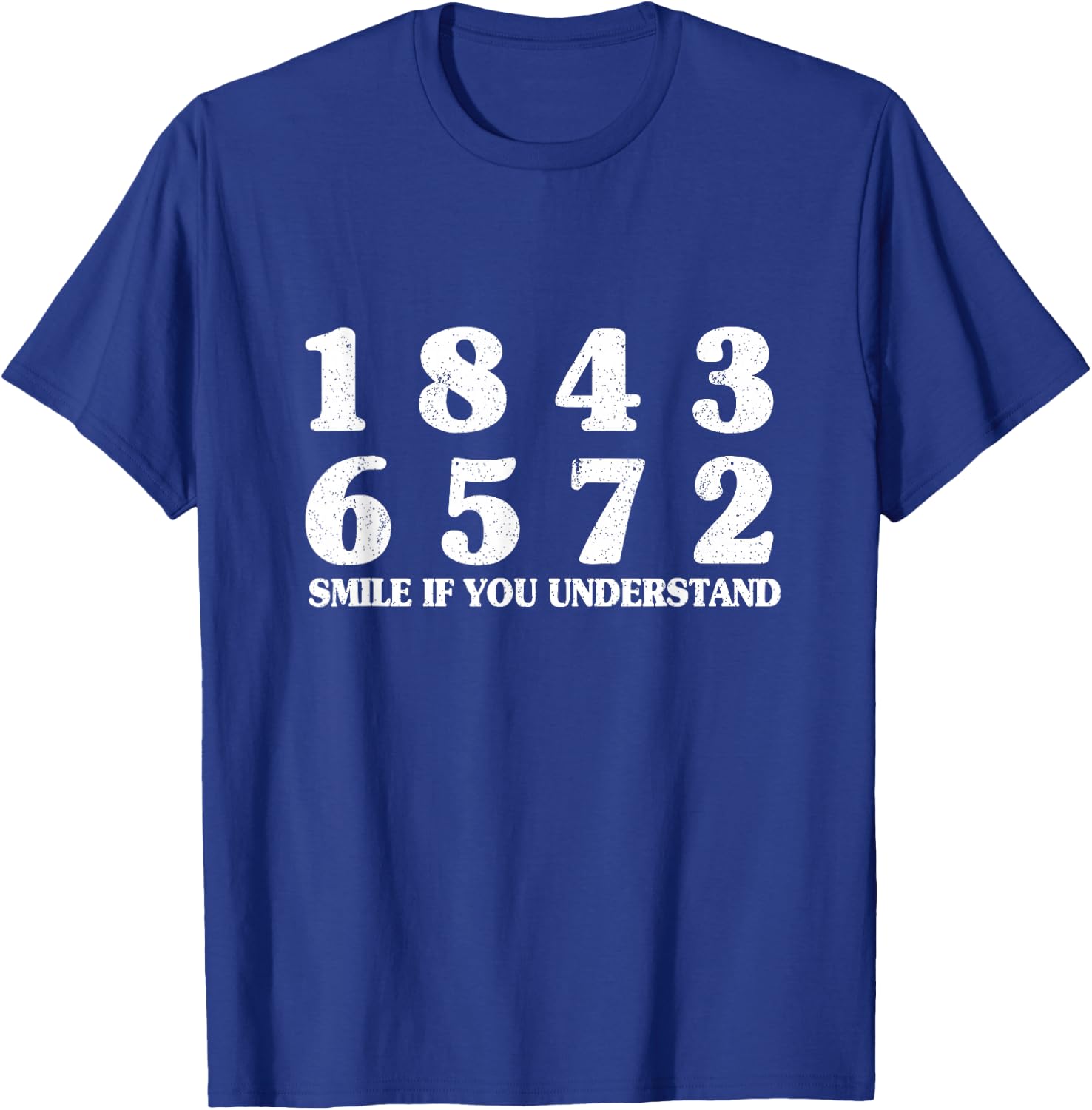 18436572 Smile If You Understand Firing Order V8 Big Block T-Shirt - T-Shirt | Royal