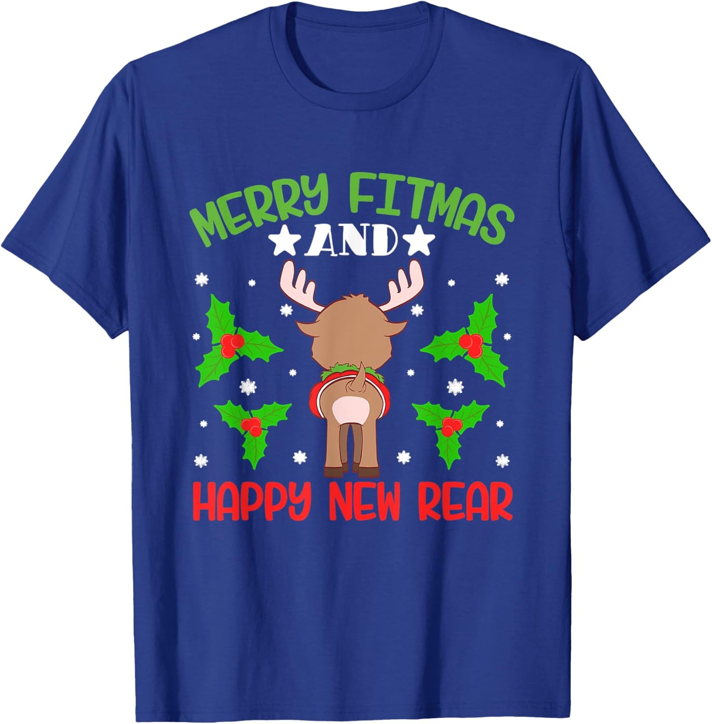 Merry Fitmas and a Happy New Year T-Shirt - T-Shirt | Royal