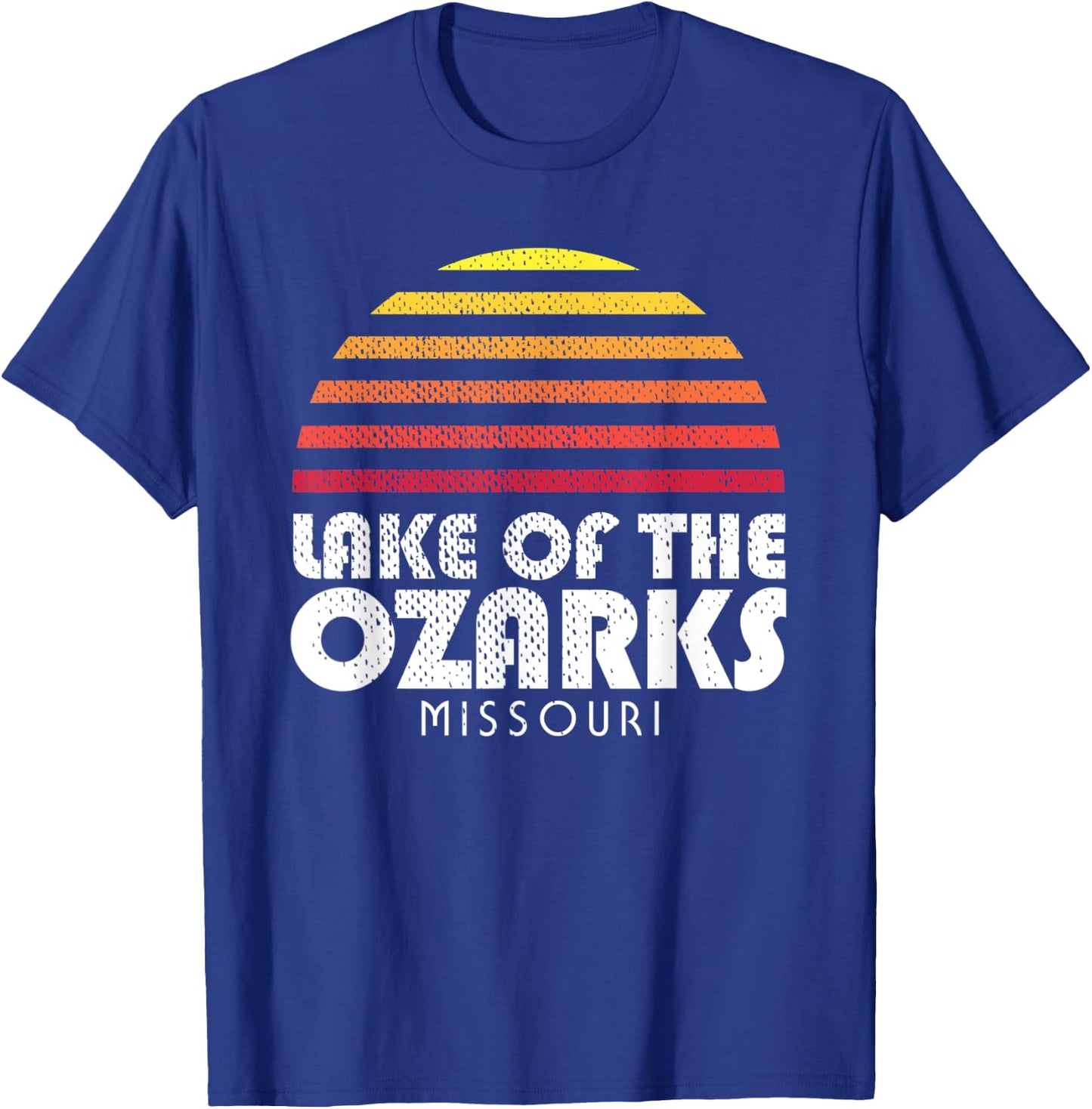 Lake of the Ozarks Missouri Retro Vintage Style Sunset T-Shirt - T-Shirt | Royal