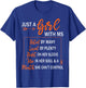 Just A Girl With Ms Hated By Many Multiple Sclerosis T-Shirt - T-Shirt | Royal