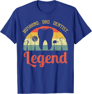 Dentist Dental Surgeon Dentistry Husband Dad Oral Hygiene T-Shirt - T-Shirt | Royal