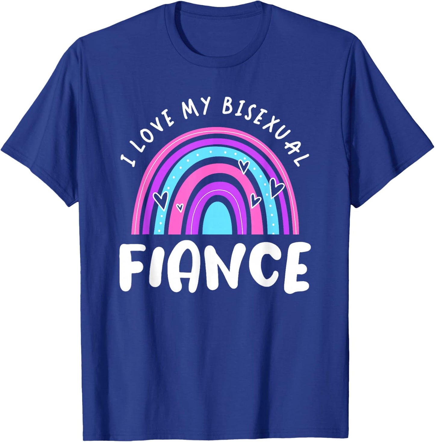 Bisexual Pride Flag Bi Flag I Love My Bisexual Fiance T-Shirt - T-Shirt | Royal