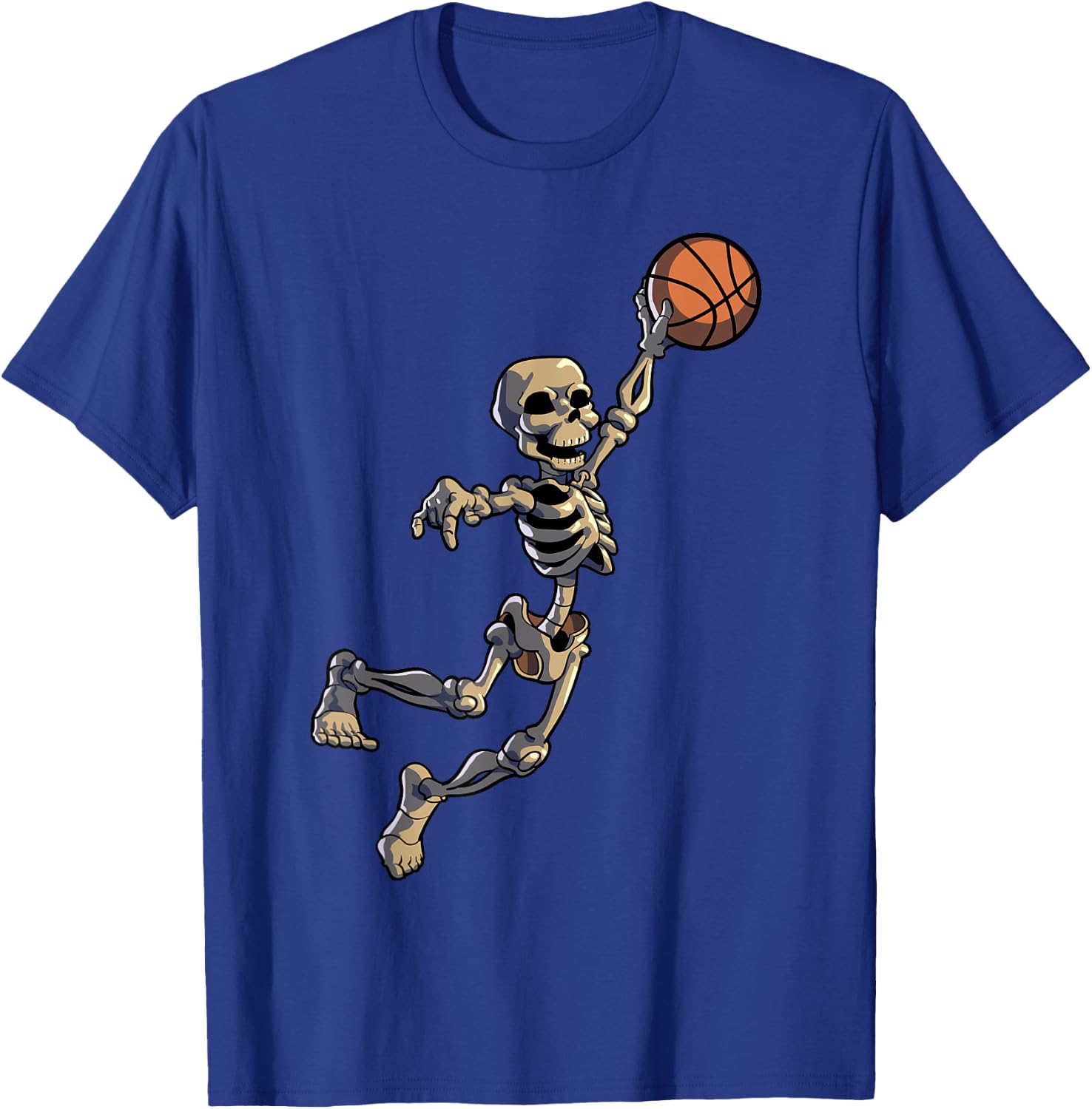 Basketball Skeleton Halloween Men Boys Basketball Halloween T-Shirt - T-Shirt | Royal