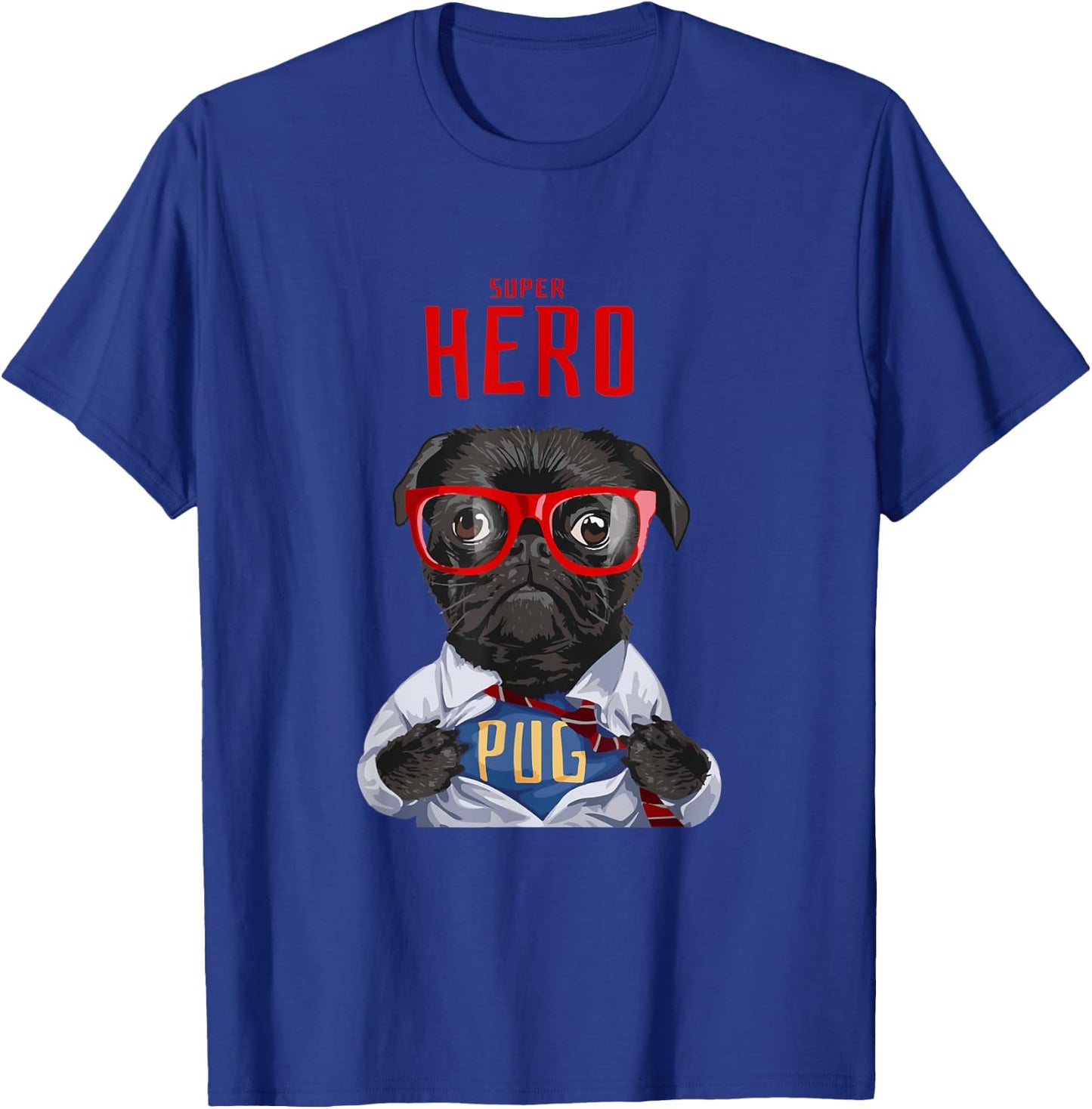 Super Hero Pug T-Shirt - T-Shirt | Royal