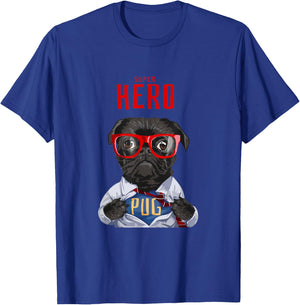 Super Hero Pug T-Shirt - T-Shirt | Royal