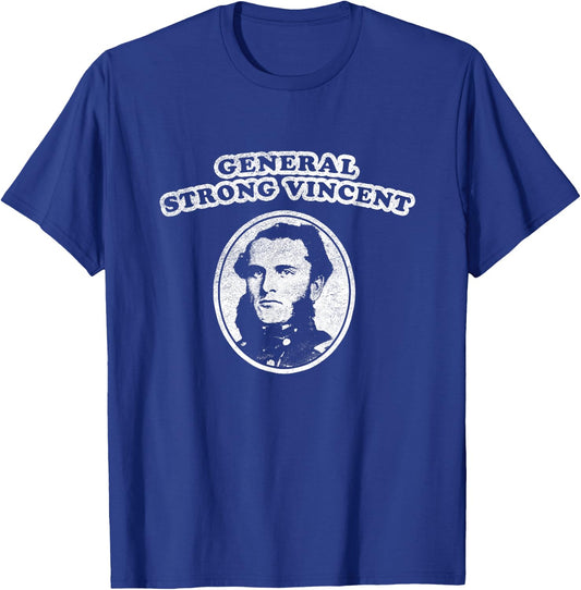 Retro Civil War General Strong Vincent Vintage T-Shirt - T-Shirt | Royal