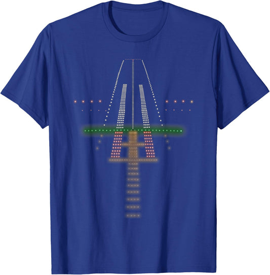 On Glideslope Airport Runway Lights Pilot Aviation Design T-Shirt - T-Shirt | Royal