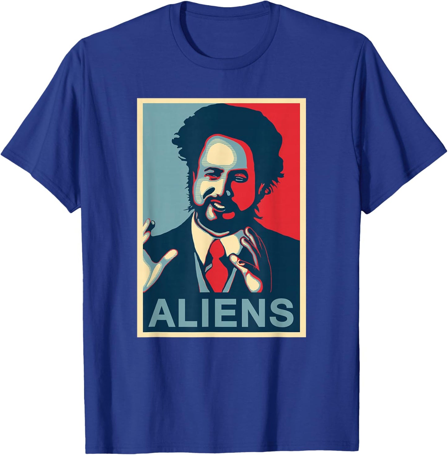 Because Aliens Funny Ancient Astronaut Conspiracy T-Shirt - T-Shirt | Royal