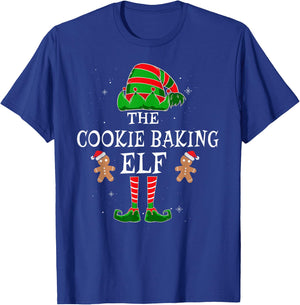The Cookie Baking Elf Group Matching Family Christmas Funny T-Shirt - T-Shirt | Royal