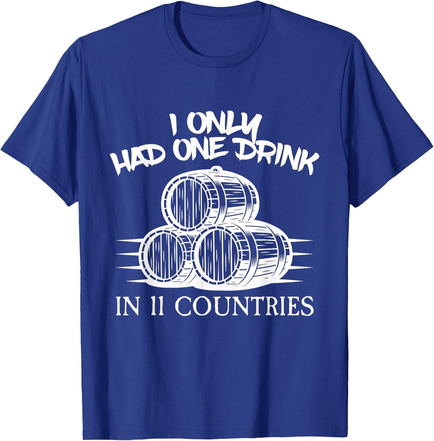 Drinking Around the World Adult Vacation Showcase 11 Country T-Shirt - T-Shirt | Royal