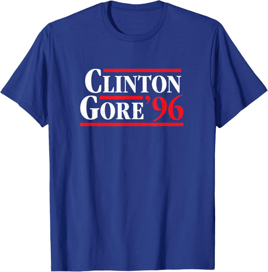 Bill Clinton 1996 Retro Presidential Campaign T-Shirt - T-Shirt | Royal
