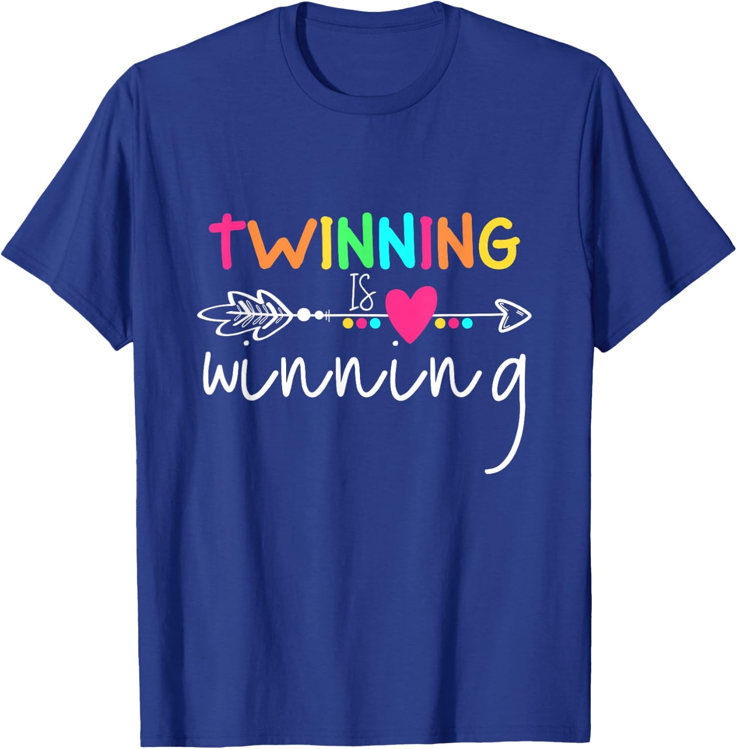 Twin Spirit Week Kid Arrow Teacher Squad Twinning is Winning T-Shirt - T-Shirt | Royal