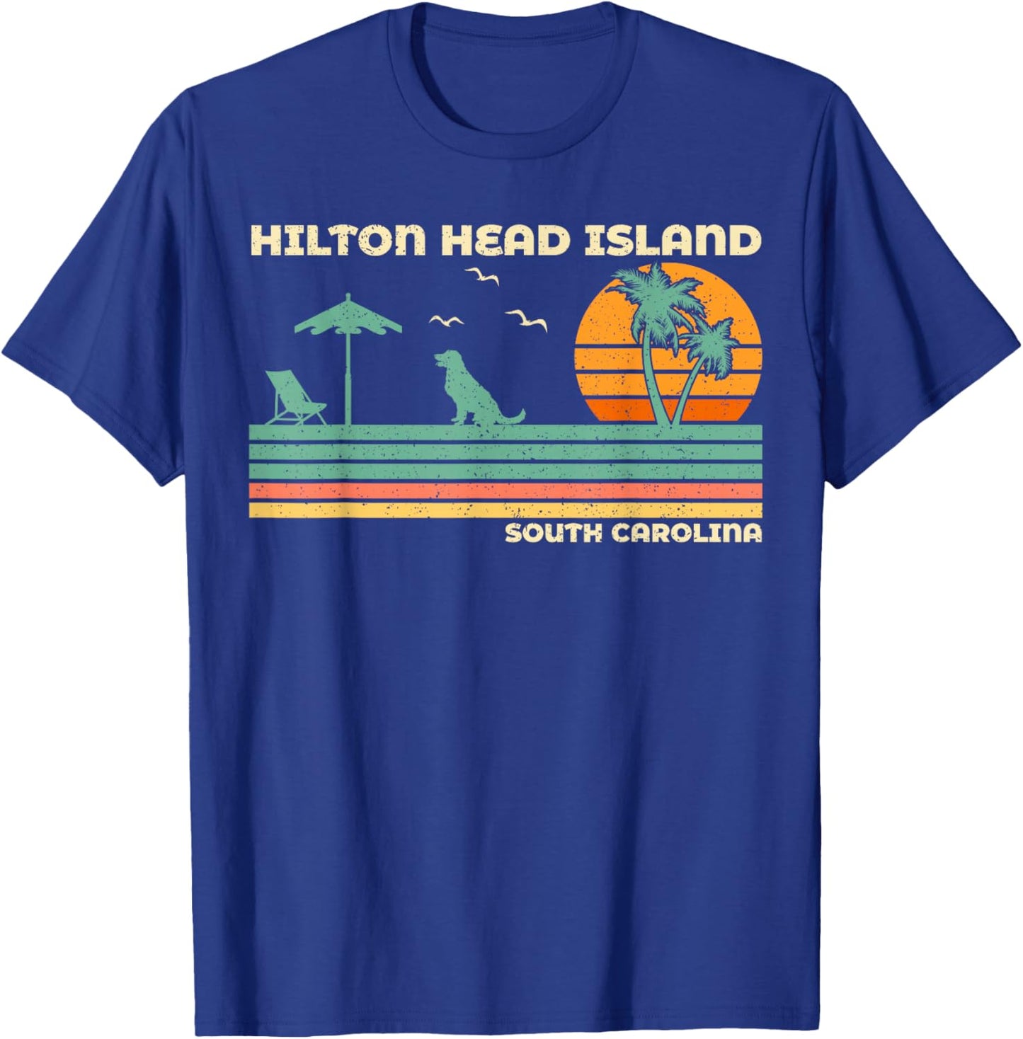 Vintage Family Vacation South Carolina Hilton Head Island T-Shirt - T-Shirt | Royal