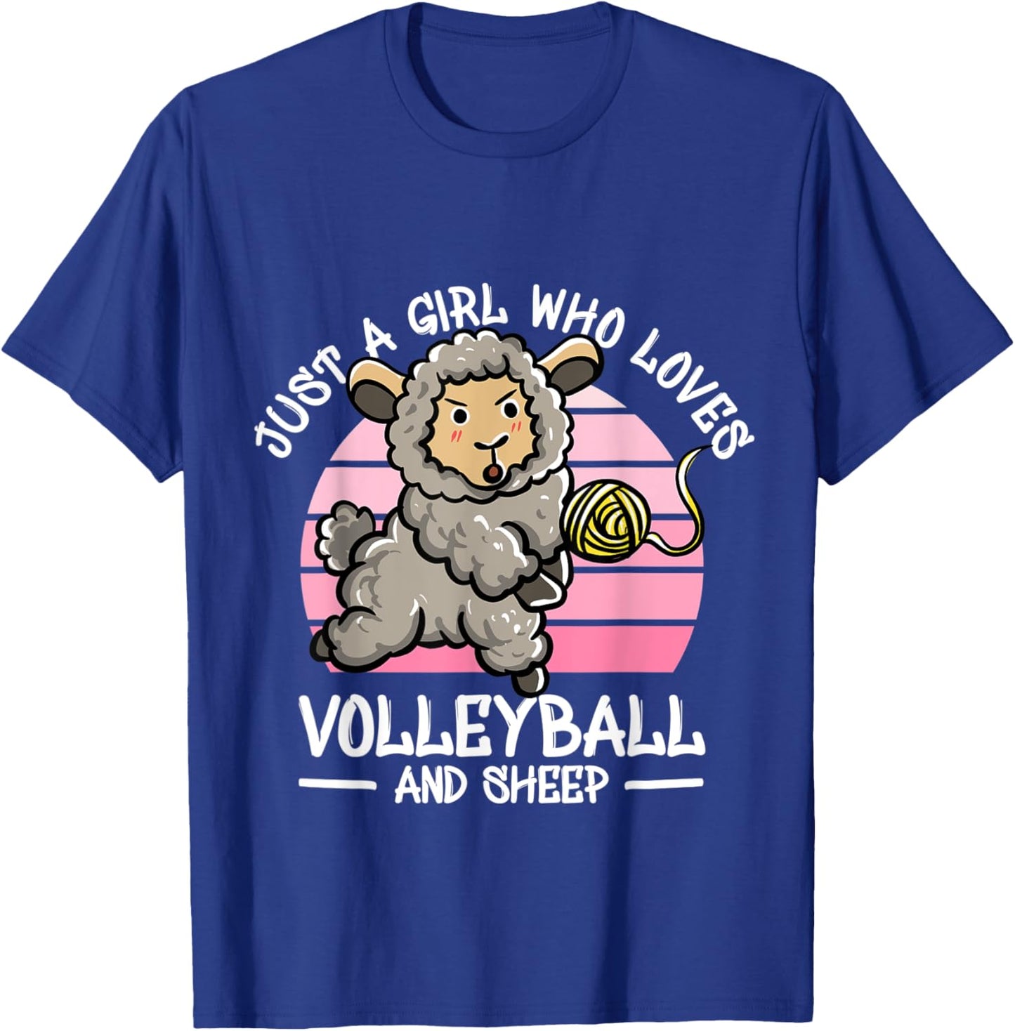 Just a girl who loves volleyball and sheep gifts T-Shirt - T-Shirt | Royal