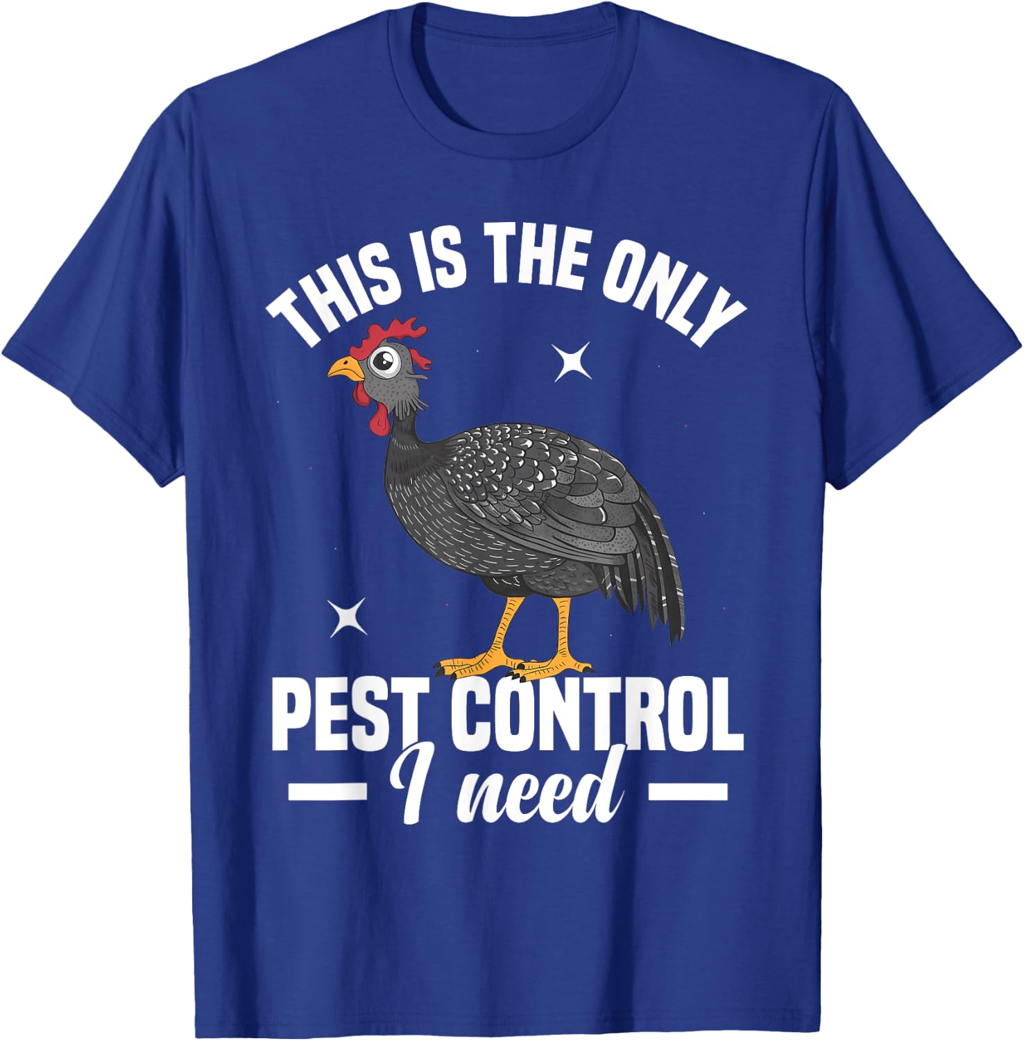Guinea Hen Chicks Stuffed Animal Hen Farming Guinea Fowl T-Shirt - T-Shirt | Royal