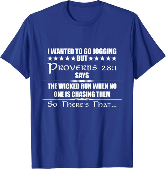 Religious Running Christian Believer Faith Athlete Gift T-Shirt - T-Shirt | Royal