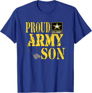 Proud Army Son Military Pride T-Shirt - T-Shirt | Royal