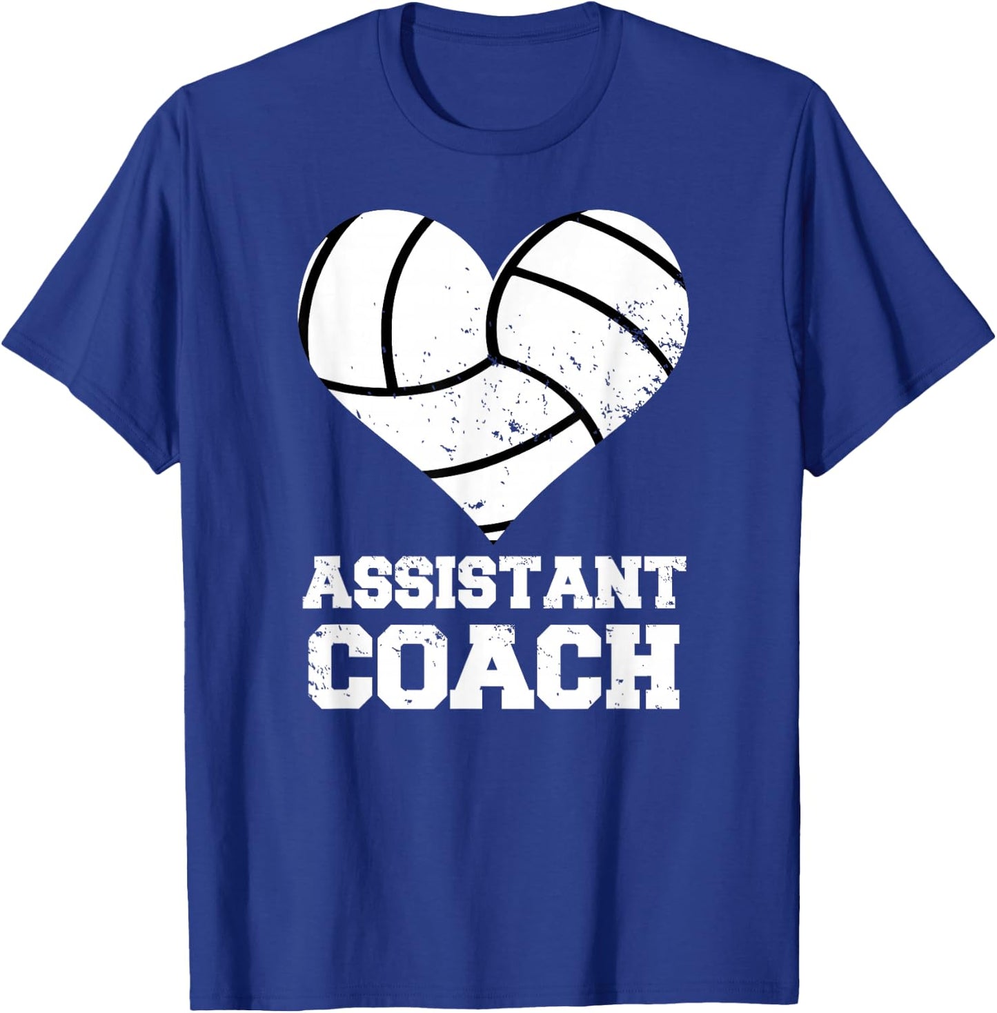 Assistant Volleyball Coach Heart Funny Assistant Coach T-Shirt - T-Shirt | Royal
